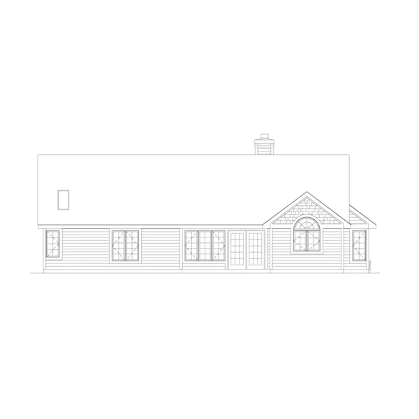 Florida House Plan Rear Elevation - Taylor Adobe Southwestern Home 022D-0027 - Shop House Plans and More