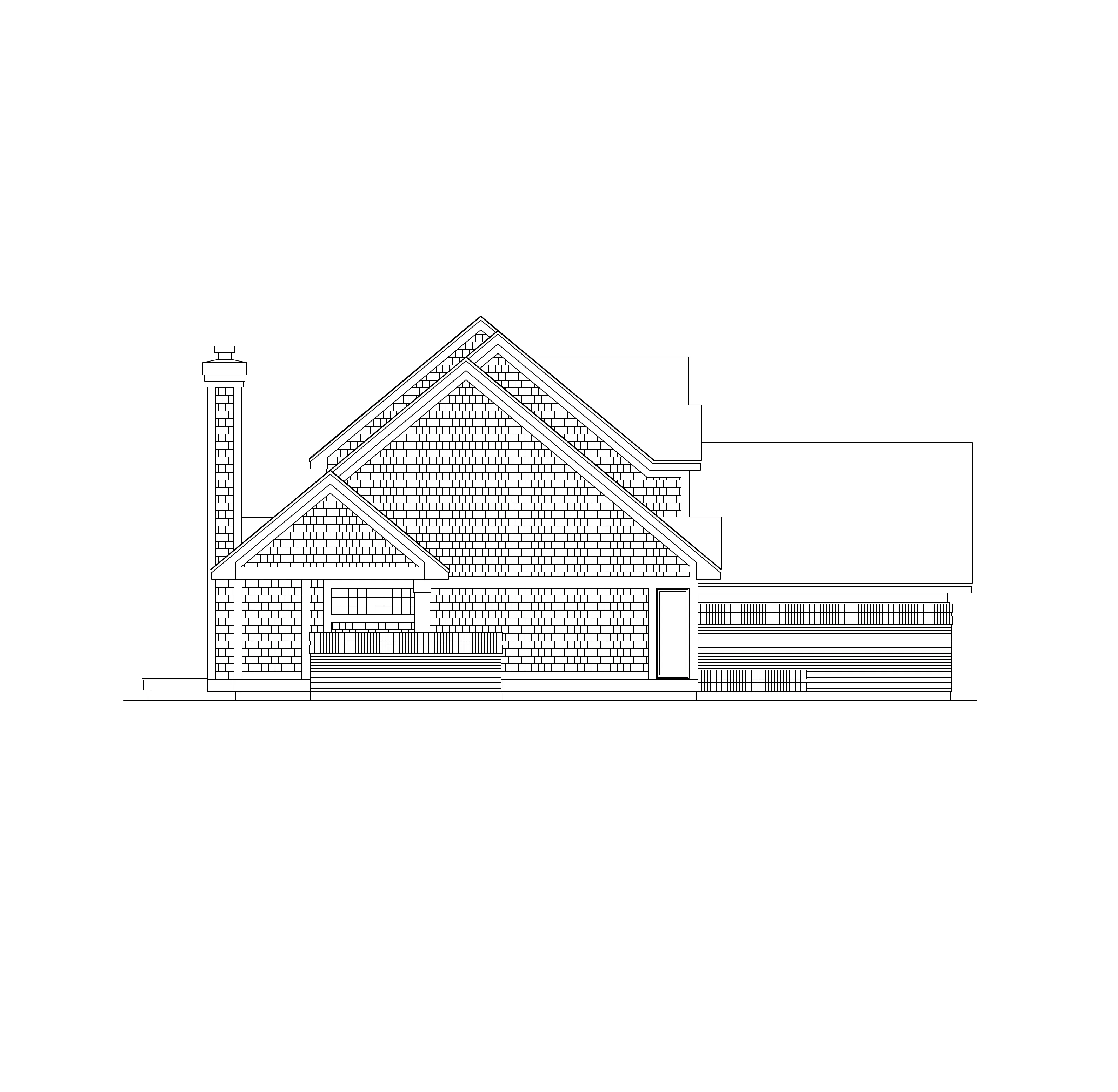 Contemporary House Plan Left Elevation - Augusta Modern Brick Home 022D-0028 - Search House Plans and More