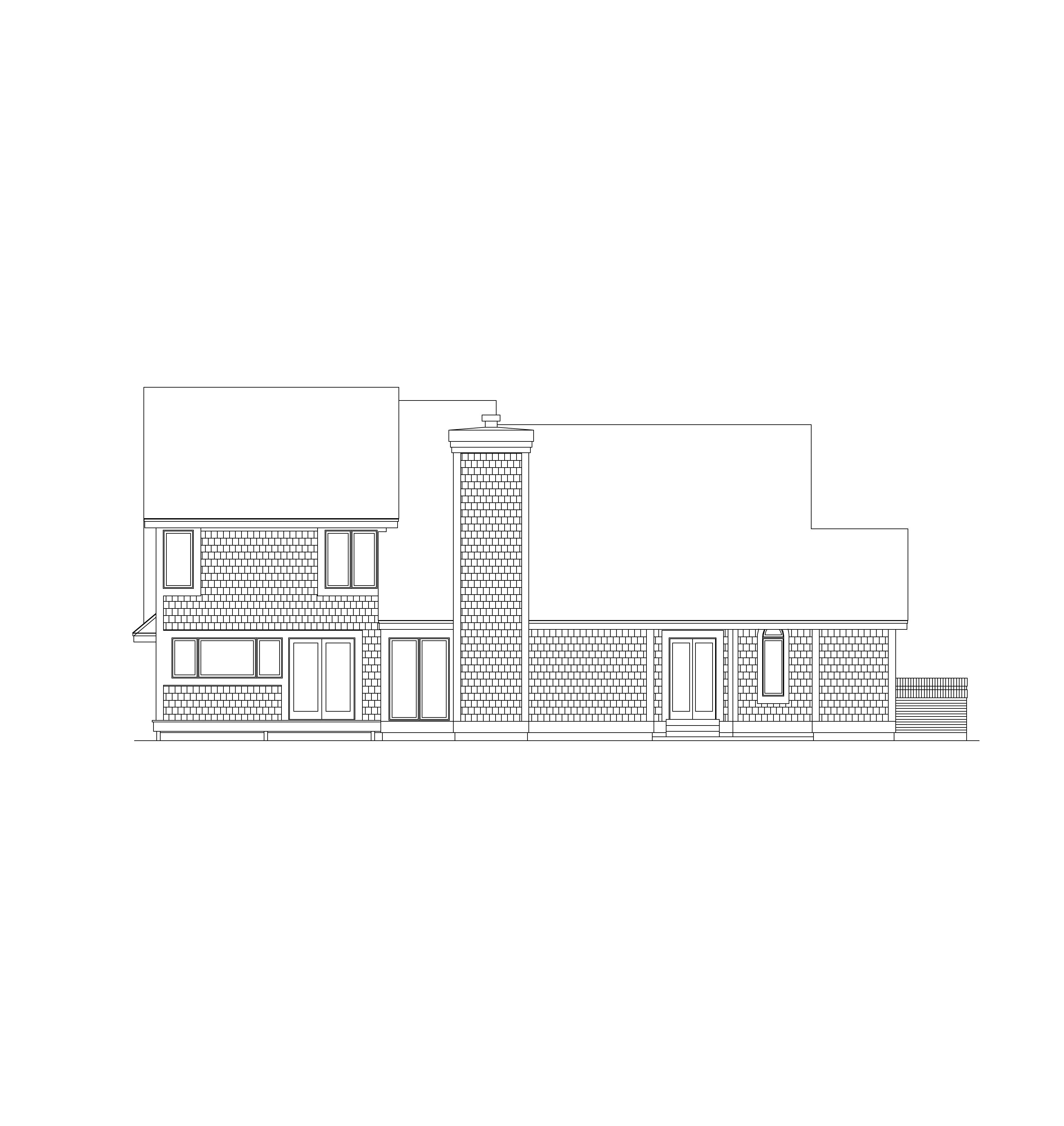 Bungalow House Plan Rear Elevation - Augusta Modern Brick Home 022D-0028 - Search House Plans and More