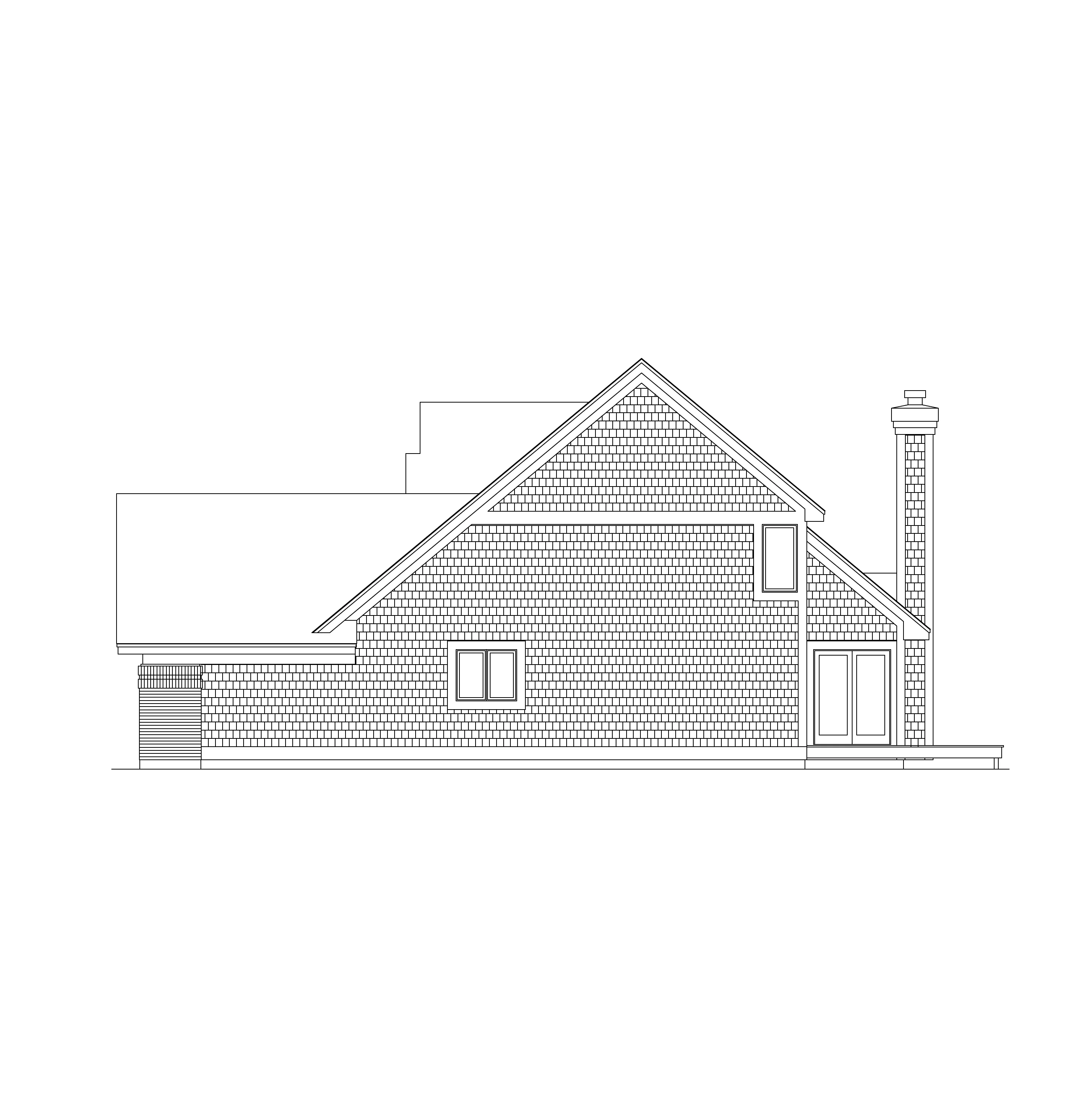 Bungalow House Plan Right Elevation - Augusta Modern Brick Home 022D-0028 - Search House Plans and More