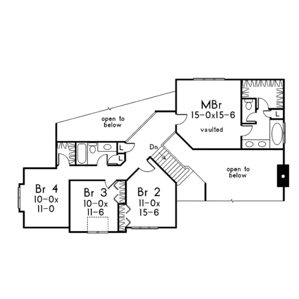 Contemporary House Plan Second Floor - Stanford Neoclassical Home 022D-0029 - Shop House Plans and More