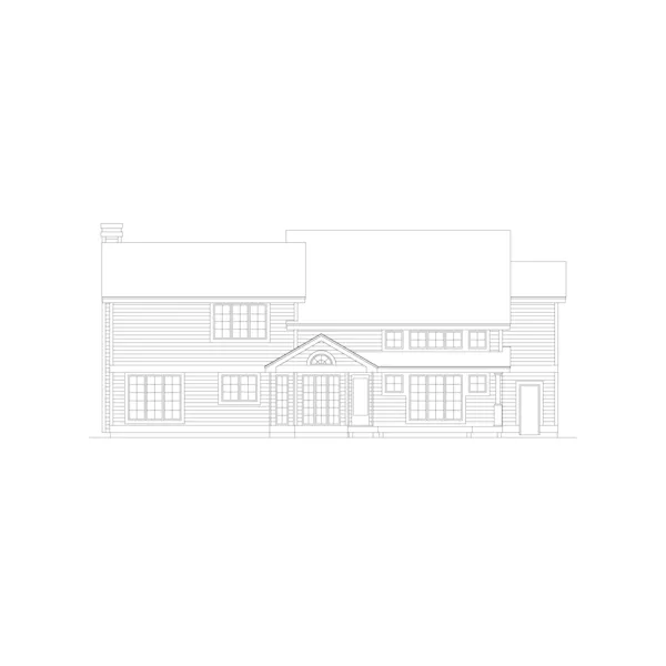 Contemporary House Plan Rear Elevation - Stanford Neoclassical Home 022D-0029 - Shop House Plans and More