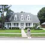 Southern Country Style Home With Three Dormers And Covered Front Porch