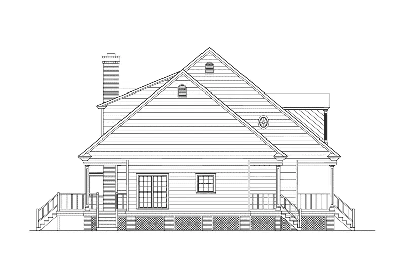 Traditional House Plan Left Elevation - Coventry Forest Plantation Home 023D-0001 - Search House Plans and More