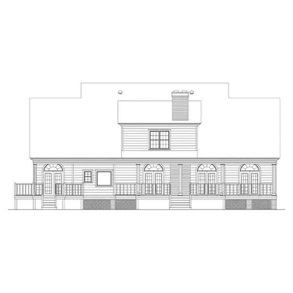 Southern House Plan Rear Elevation - Coventry Forest Plantation Home 023D-0001 - Search House Plans and More