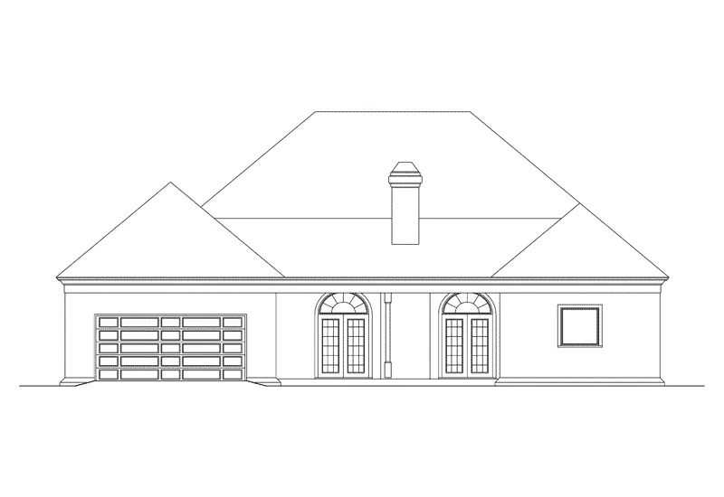 Southern House Plan Rear Elevation - Flagstaff Southern Home 023D-0002 - Search House Plans and More