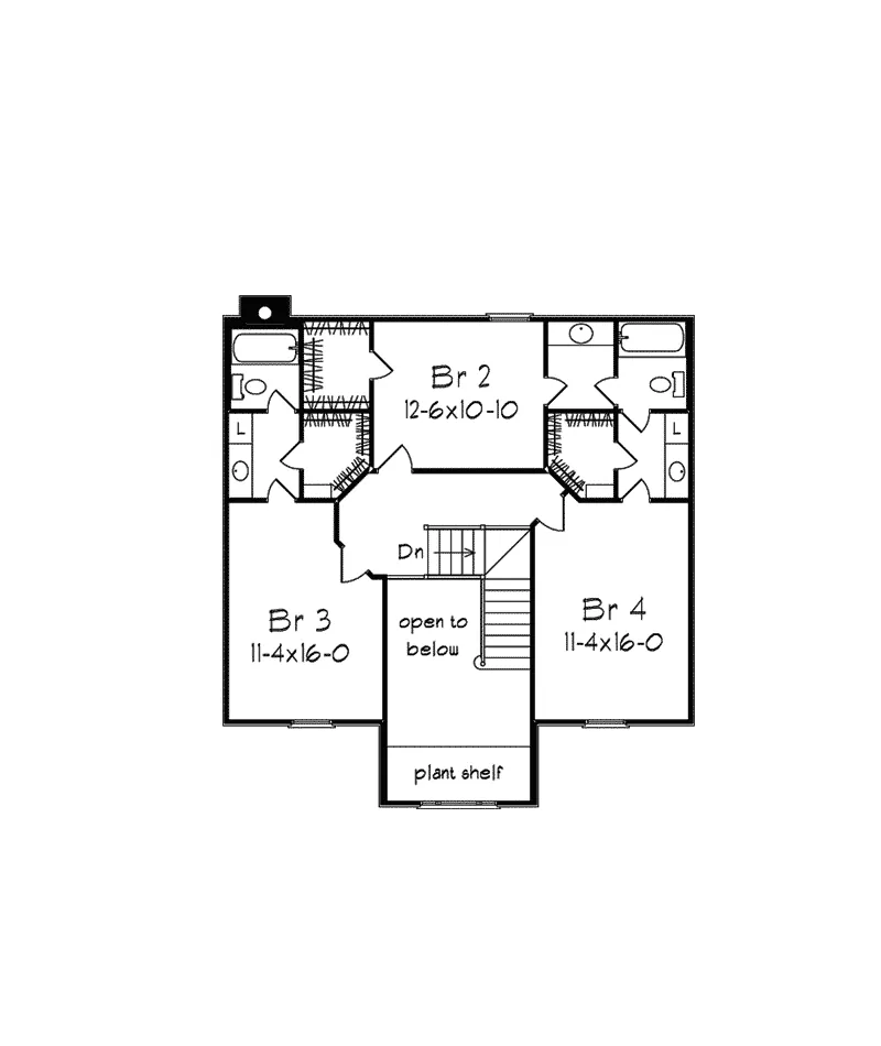 Southern House Plan Second Floor - Aquila European Home 023D-0004 - Search House Plans and More