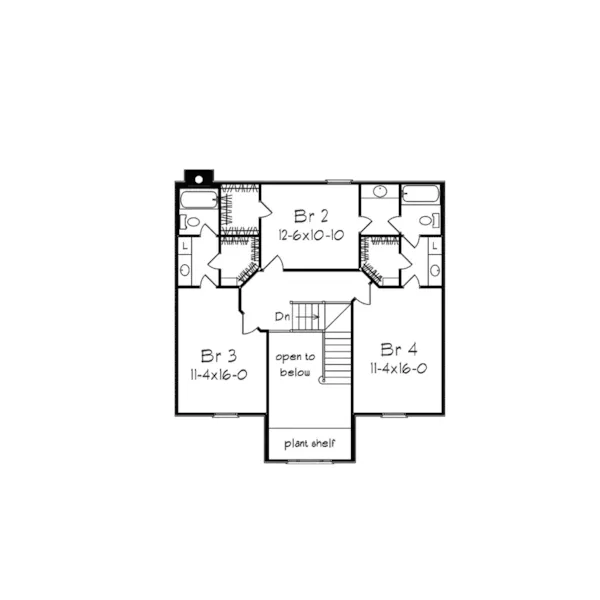 Traditional House Plan Second Floor - Aquila European Home 023D-0004 - Search House Plans and More