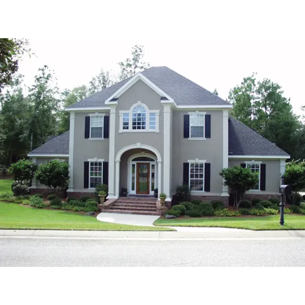 Grand Georgian Style Stucco Two-Story Home