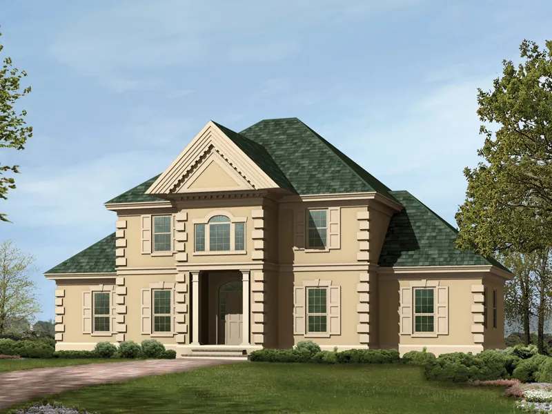 Country House Plan Front Photo 05 - Aquila European Home 023D-0004 - Search House Plans and More