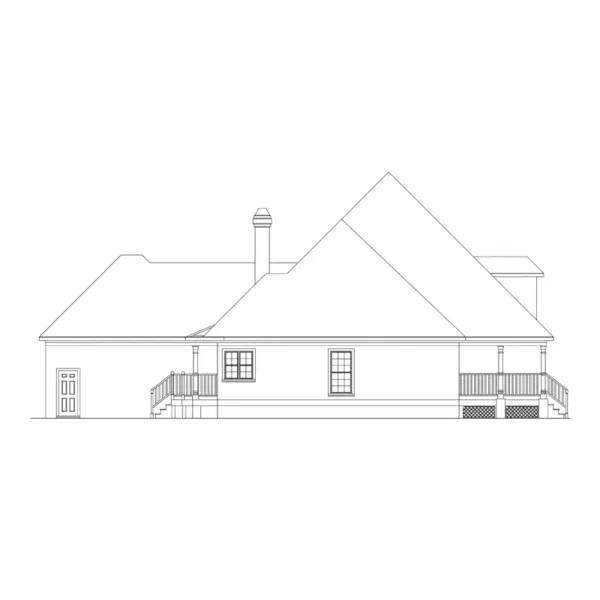 Farmhouse Plan Left Elevation - Highpoint Southern Home 023D-0005 - Search House Plans and More