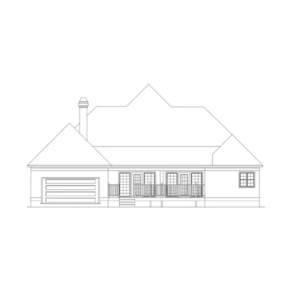 Farmhouse Plan Rear Elevation - Highpoint Southern Home 023D-0005 - Search House Plans and More