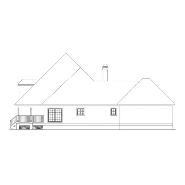 Farmhouse Plan Right Elevation - Highpoint Southern Home 023D-0005 - Search House Plans and More