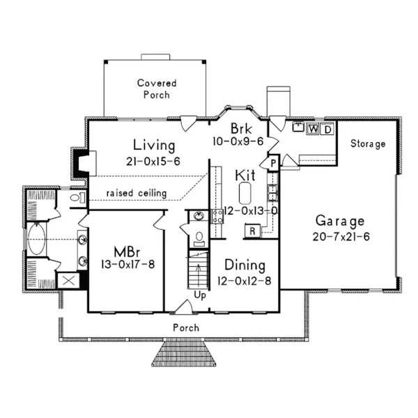 Traditional House Plan First Floor - Harwick Hollow Country Home 023D-0006 - Search House Plans and More