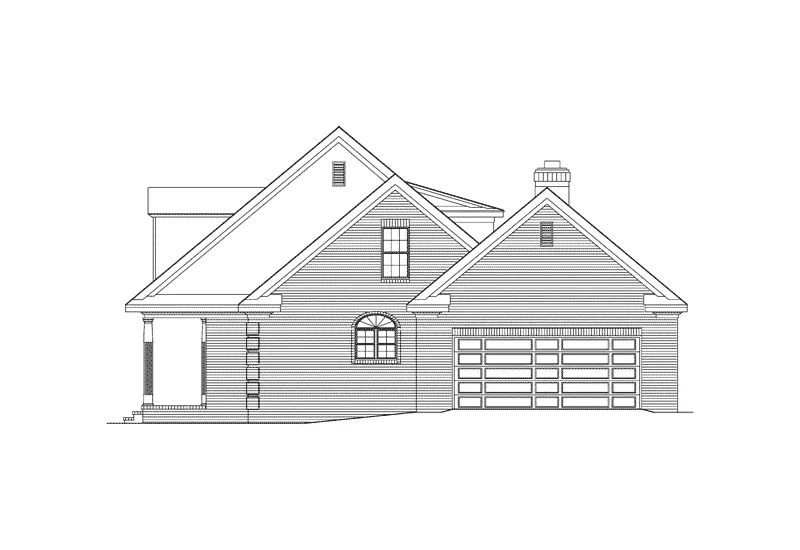 Traditional House Plan Right Elevation - Salina Southern Home 023D-0009 - Shop House Plans and More