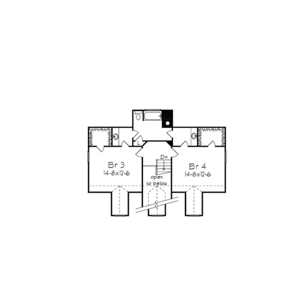 Southern House Plan Second Floor - Mapleridge Country Home 023D-0011 - Shop House Plans and More