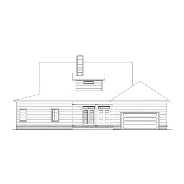 Southern House Plan Rear Elevation - Mapleridge Country Home 023D-0011 - Shop House Plans and More