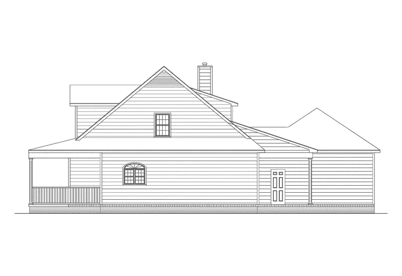 Farmhouse Plan Right Elevation - Mapleridge Country Home 023D-0011 - Shop House Plans and More