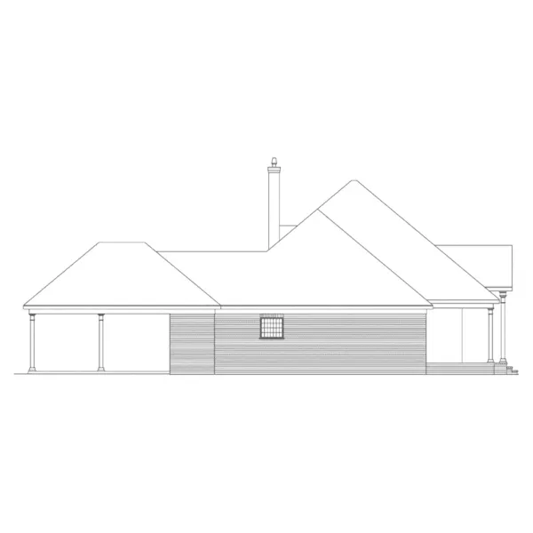 Craftsman House Plan Left Elevation - Freemont Southern Home 023D-0012 - Search House Plans and More