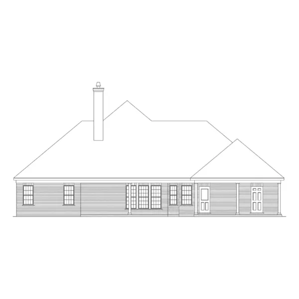 Craftsman House Plan Rear Elevation - Freemont Southern Home 023D-0012 - Search House Plans and More