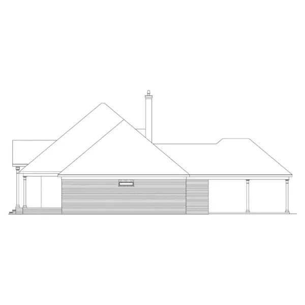 Craftsman House Plan Right Elevation - Freemont Southern Home 023D-0012 - Search House Plans and More