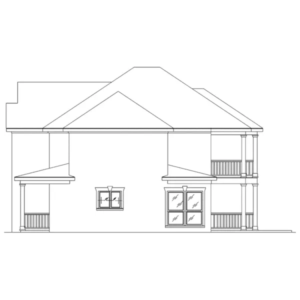 Ranch House Plan Left Elevation - Cottonwood Place Duplex 023D-0013 - Search House Plans and More