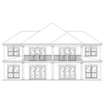 Ranch House Plan Rear Elevation - Cottonwood Place Duplex 023D-0013 - Search House Plans and More