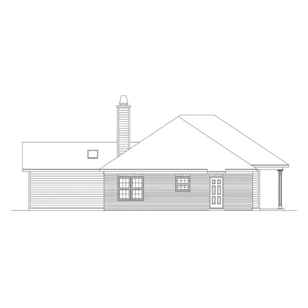 Ranch House Plan Left Elevation - Belford Traditional Ranch Home 023D-0015 - Search House Plans and More