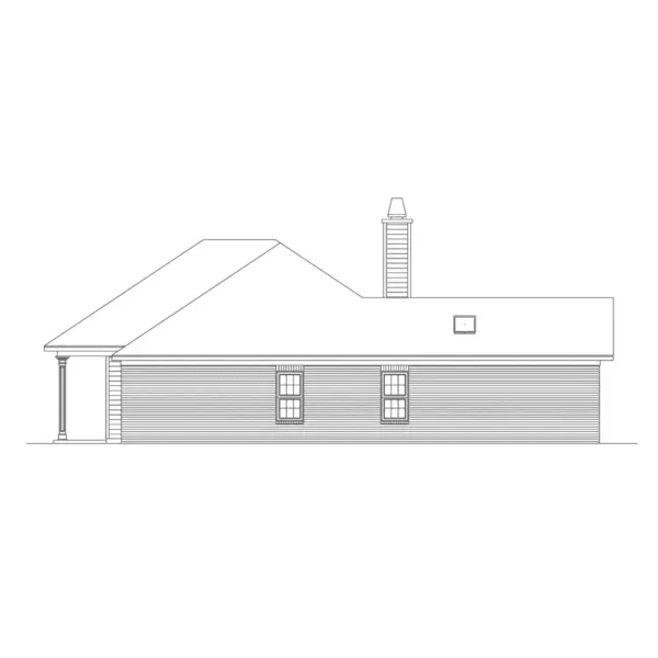 Ranch House Plan Right Elevation - Belford Traditional Ranch Home 023D-0015 - Search House Plans and More