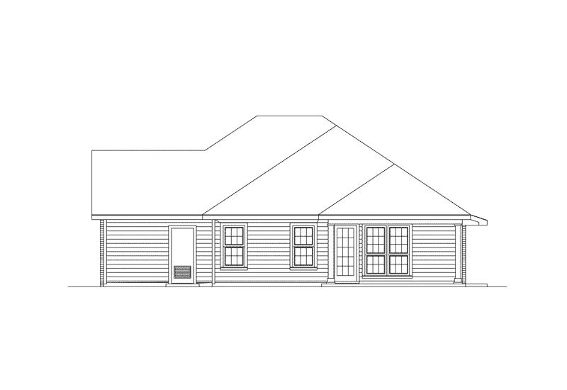 Country House Plan Rear Elevation - Belcourt Ranch Home 023D-0017 - Search House Plans and More