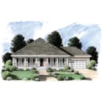 Southern Ranch Style Home With Front Covered Porch