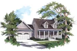 Traditional Ranch With Deep Covered Front Porch And Dormers