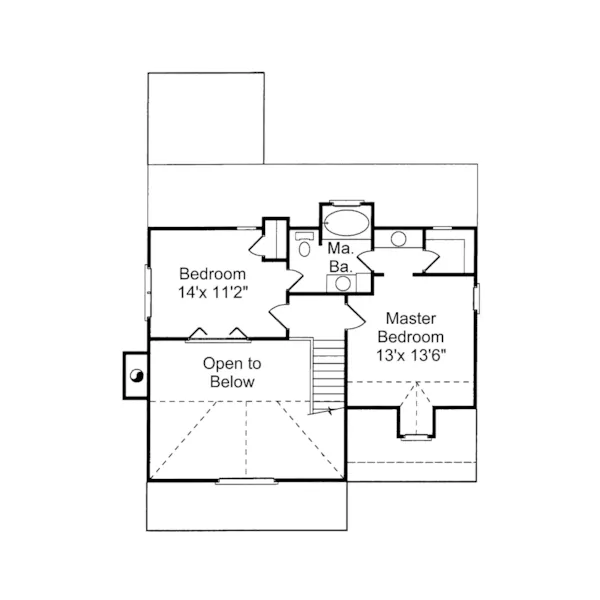 Cabin & Cottage House Plan Second Floor - Tremont Cove Vacation Lake Home 024D-0008 - Shop House Plans and More