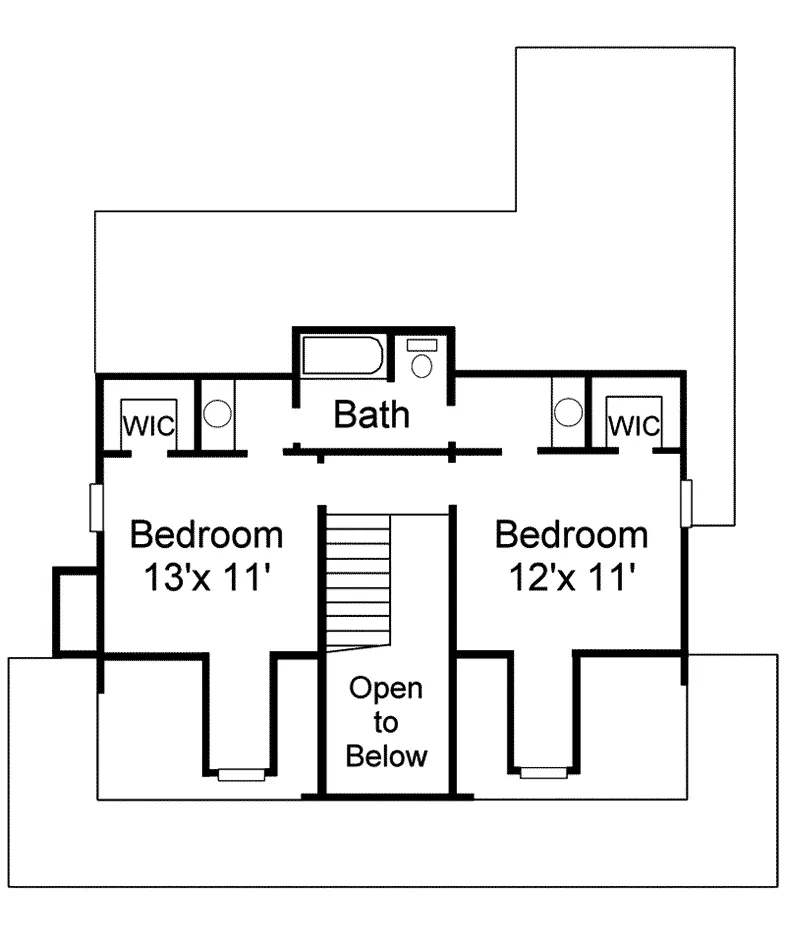 Craftsman House Plan Second Floor - Millport Southern Home 024D-0011 - Shop House Plans and More