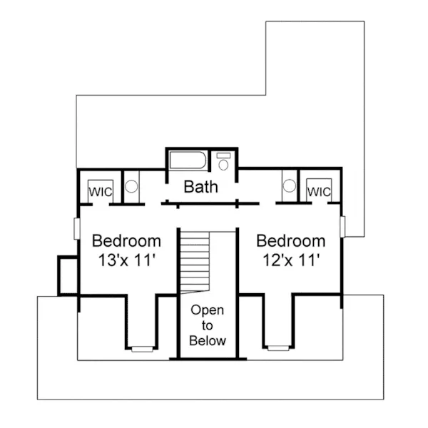 Cape Cod & New England House Plan Second Floor - Millport Southern Home 024D-0011 - Shop House Plans and More