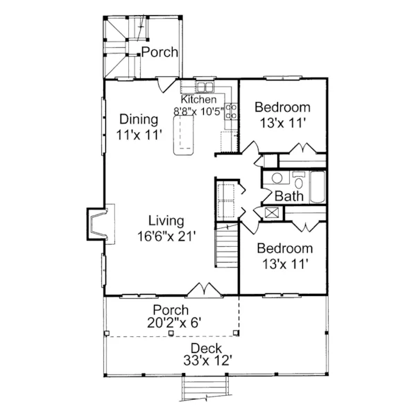 Sunbelt House Plan First Floor - Parham Raised Coastal Home 024D-0013 - Shop House Plans and More