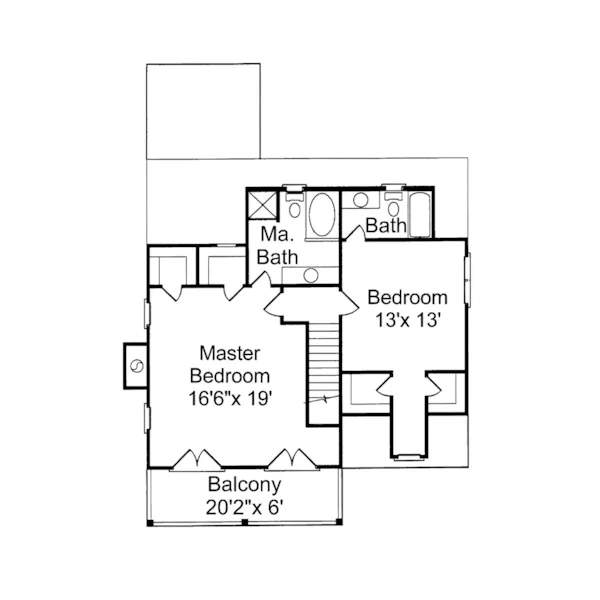 Sunbelt House Plan Second Floor - Parham Raised Coastal Home 024D-0013 - Shop House Plans and More