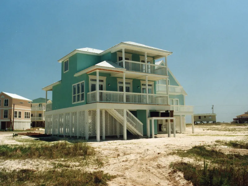 Florida House Plan Front Photo 02 - Parham Raised Coastal Home 024D-0013 - Shop House Plans and More