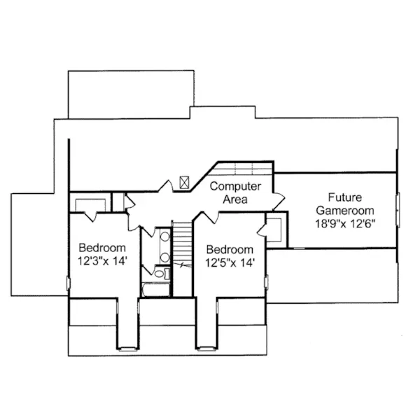 Traditional House Plan Second Floor - McIntosh Ridge Southern Home 024D-0019 - Shop House Plans and More