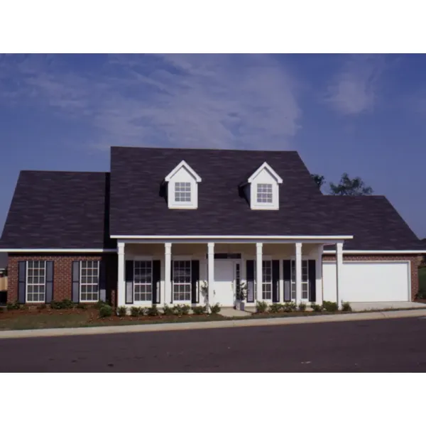 Classic Southern Country Style Home With Dormers And Covered Porch