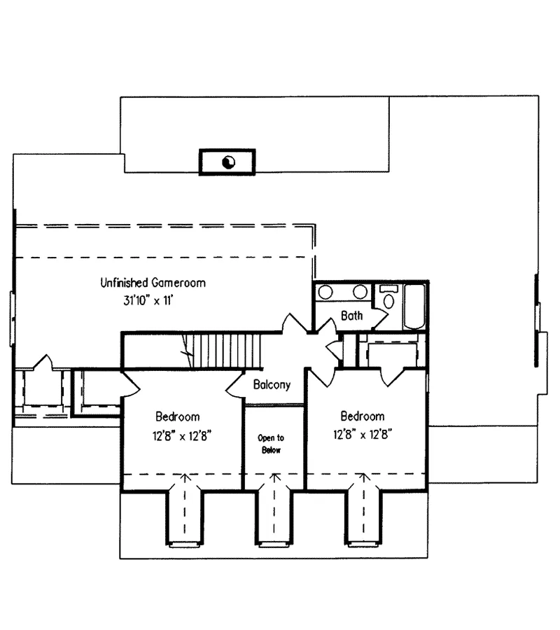 Southern House Plan Second Floor - Coxburg Plantation Home 024D-0027 - Search House Plans and More