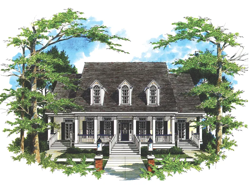 Southern Plantation Home With Grand Front Porch