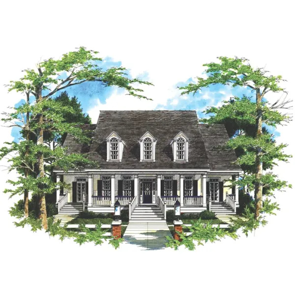 Southern Plantation Home With Grand Front Porch