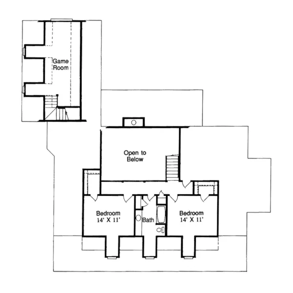 Country House Plan Second Floor - Port Gibson Acadian Home 024D-0028 - Shop House Plans and More