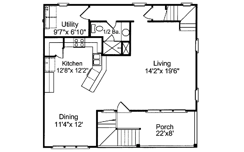 Waterfront House Plan First Floor - Weddington Hill Coastal Home 024D-0038 - Shop House Plans and More