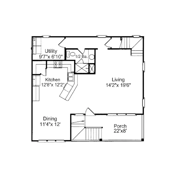 Waterfront House Plan First Floor - Weddington Hill Coastal Home 024D-0038 - Shop House Plans and More