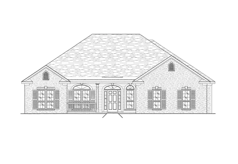 Traditional House Plan Front Elevation - Fort Lawn Traditional Home 024D-0046 - Search House Plans and More