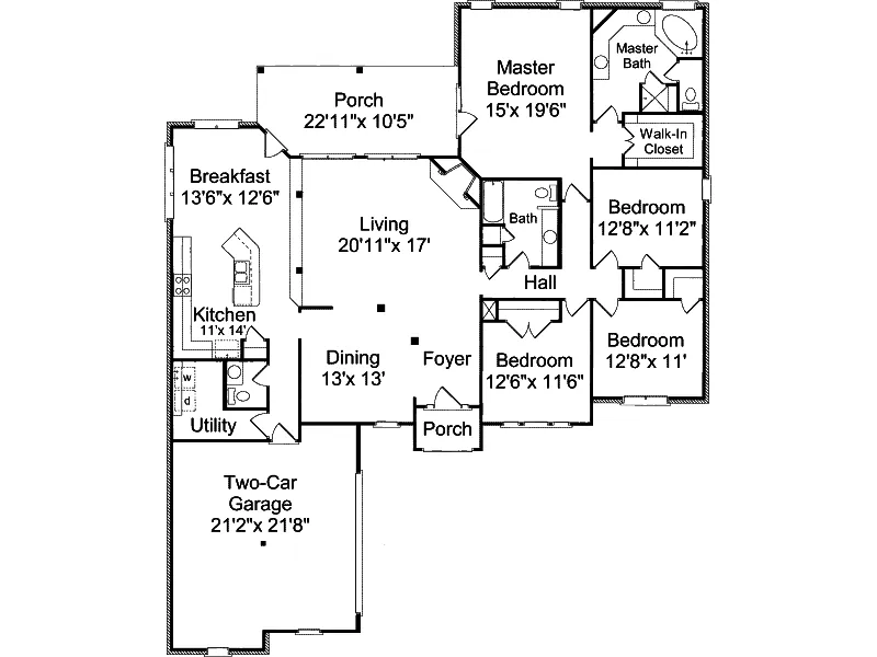 Craftsman House Plan First Floor - Rowland Place Craftsman Home 024D-0051 - Shop House Plans and More