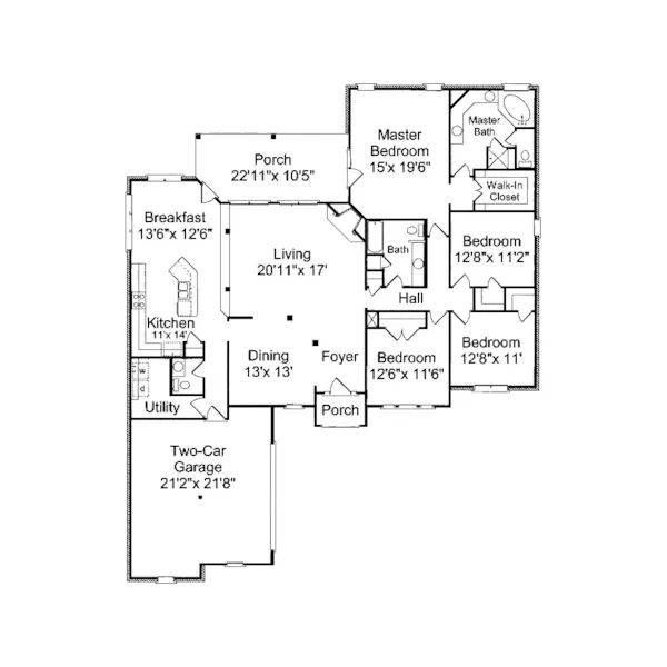 Craftsman House Plan First Floor - Rowland Place Craftsman Home 024D-0051 - Shop House Plans and More