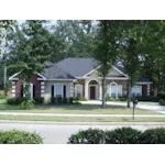 Tranquil Facade With Accented Stonework